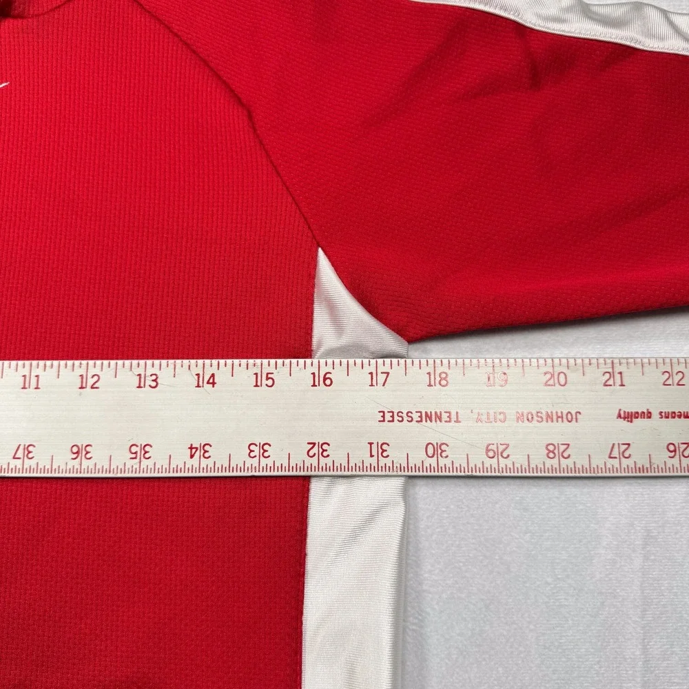 NIKE Kid's L (14/16) Red White Athletic‎ Activewear Pullover Performance Hoodie